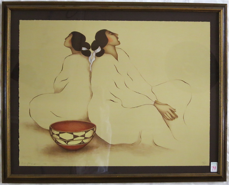 Appraisal: RUDOLPH CARL GORMAN NATIVE AMERICAN - COLOR LITHOGRAPH Santo Domingo