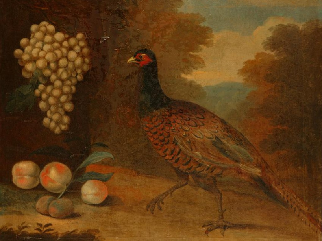 Appraisal: MANNER OF MARMADUKE CRADDOCK A Pheasant with fruit in a