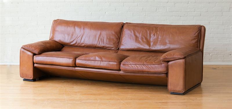 Appraisal: FERRUCCIO BRUNATI ITALIAN LEATHER SOFA x x in Estimate -