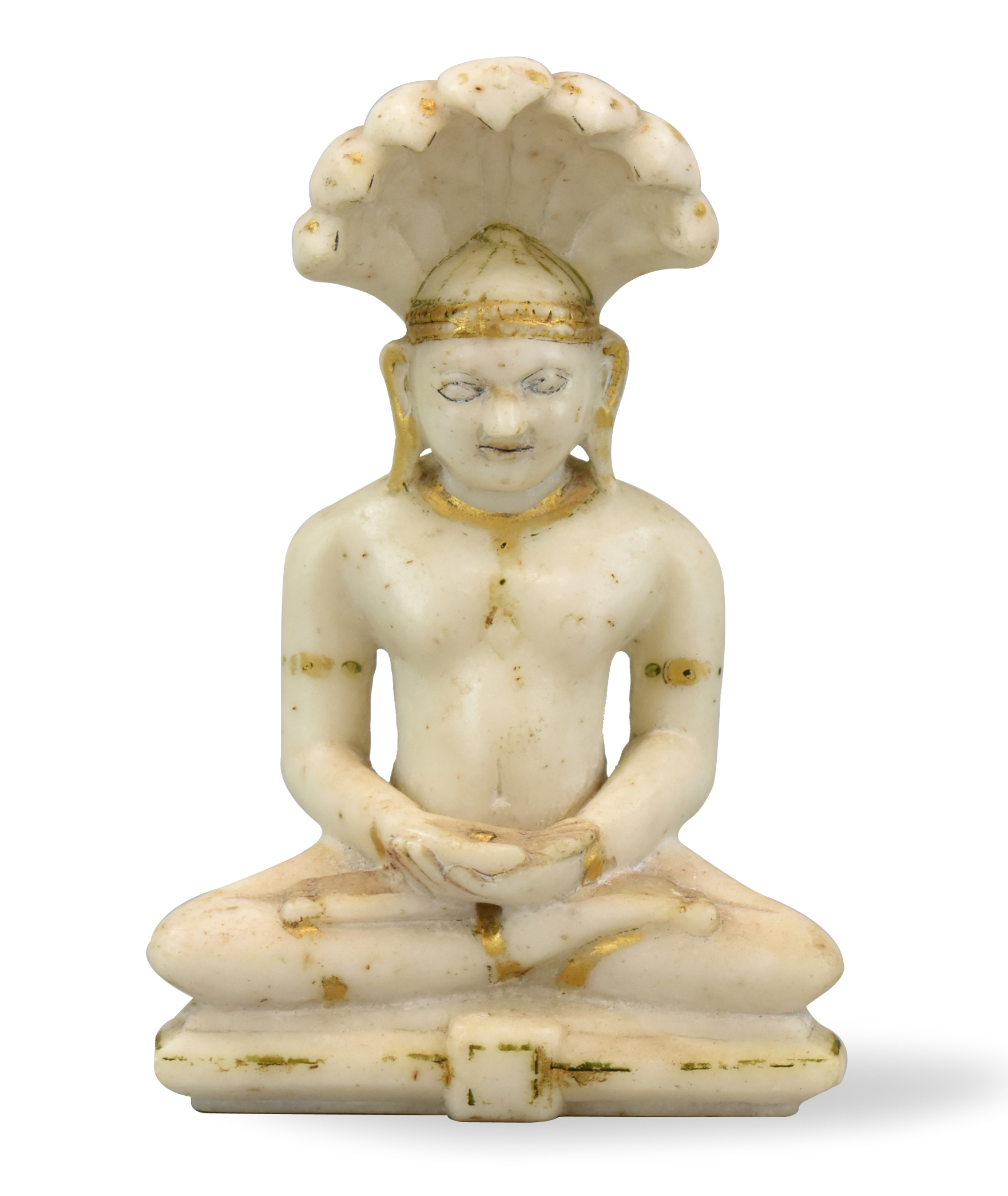 Appraisal: Indian th C carved buddha in marble stone seated with