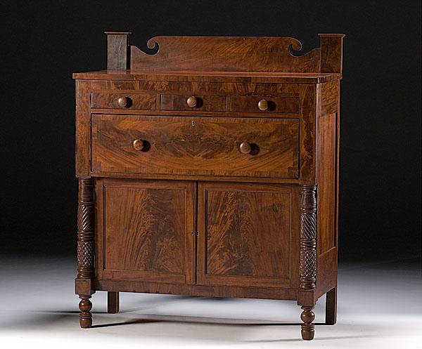 Appraisal: LATE CLASSICAL MAHOGANY SERVER American ca in mahogany with mahogany