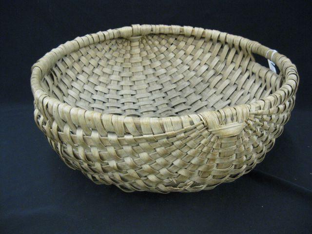 Appraisal: Antique Split Oak Gathering Basket diameter