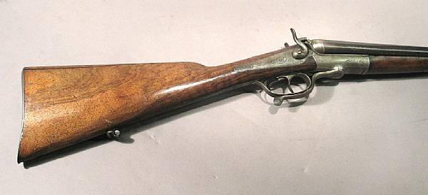 Appraisal: A gauge French underlever side-by-side shotgun Serial no gauge inch