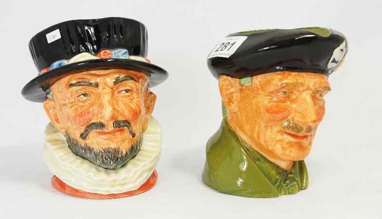 Appraisal: Royal Doulton Large Character Jugs Monty D and Beefeater D