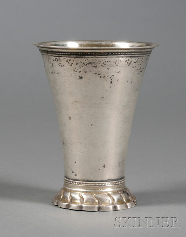 Appraisal: Swedish Parcel-gilt Silver Beaker th century possibly Harnosand maker's mark