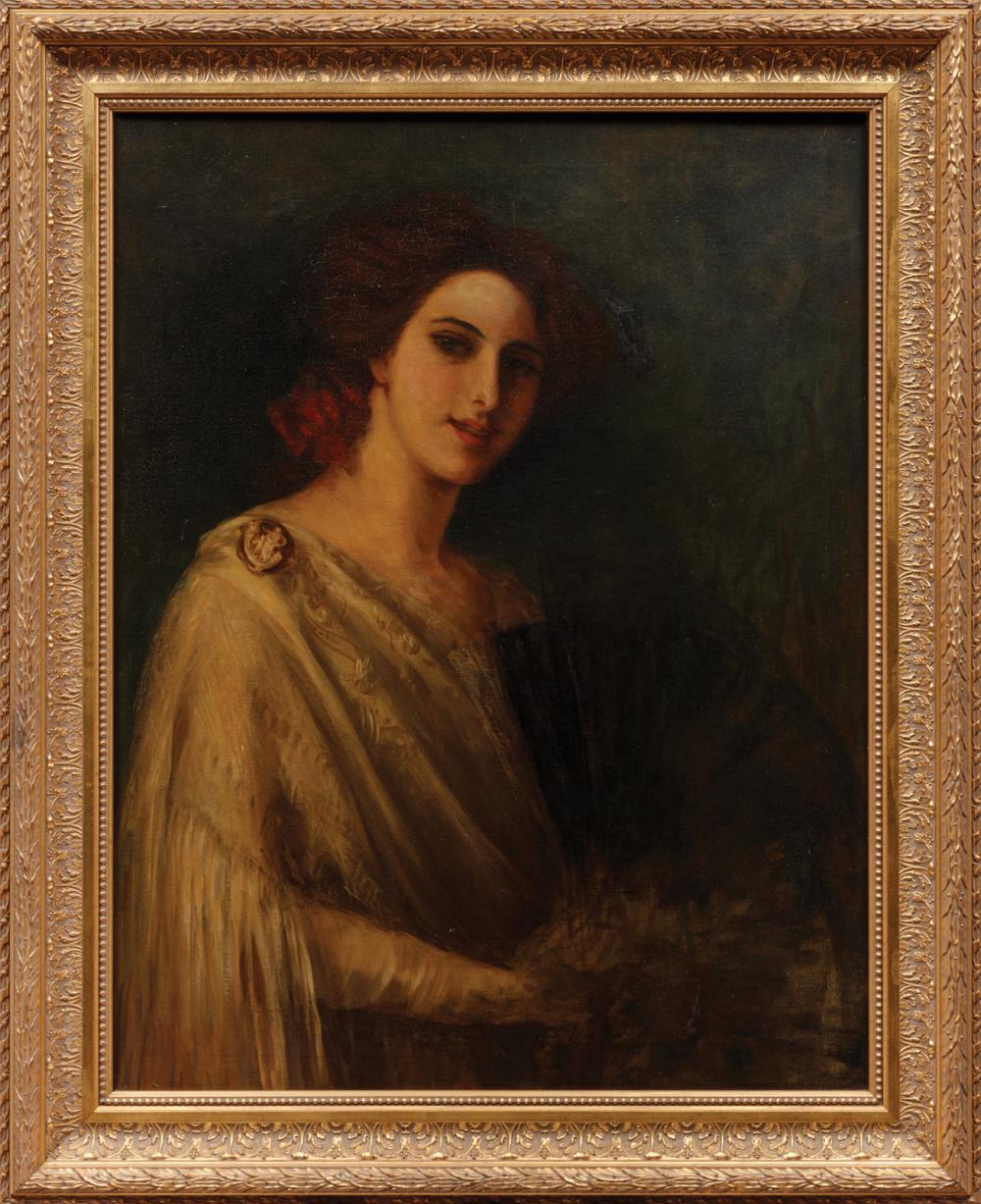 Appraisal: Continental School late th c Portrait of a Woman oil