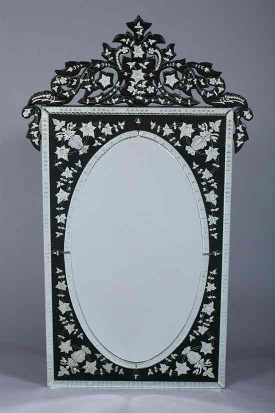 Appraisal: VENETIAN STYLE OVERMANTLE MIRROR La Barge Inc Hand-cut mirror plates