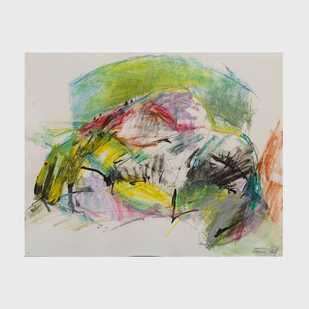 Appraisal: Lynn Umlauf b Untitled Ink pastel and gouache on paper