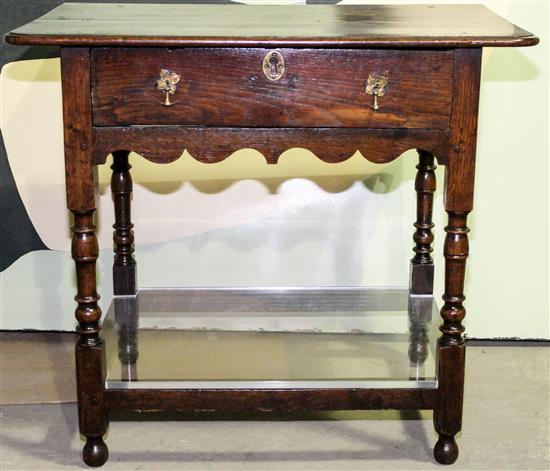 Appraisal: Sale Lot An English Oak Side Table th th century