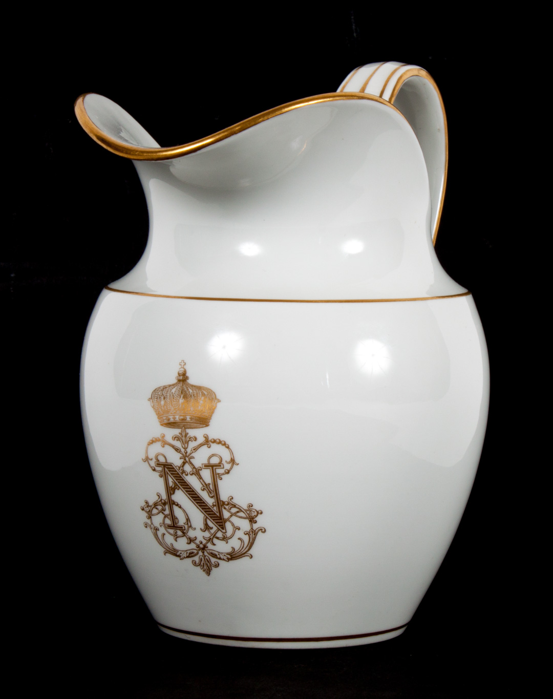 Appraisal: Napoleon III Sevres porcelain cream jug dated decorated with gold