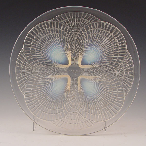 Appraisal: LALIQUE ''COQUILLE'' OPALESCENT GLASS SERVING PLATE Signed R Lalique ''