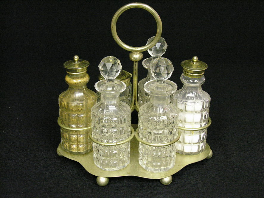 Appraisal: PIECE CONDIMENT SET Hallmarked on base