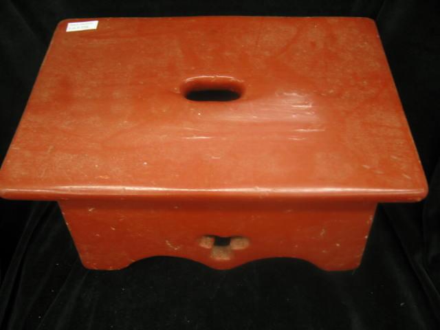 Appraisal: Antique Stool red paint