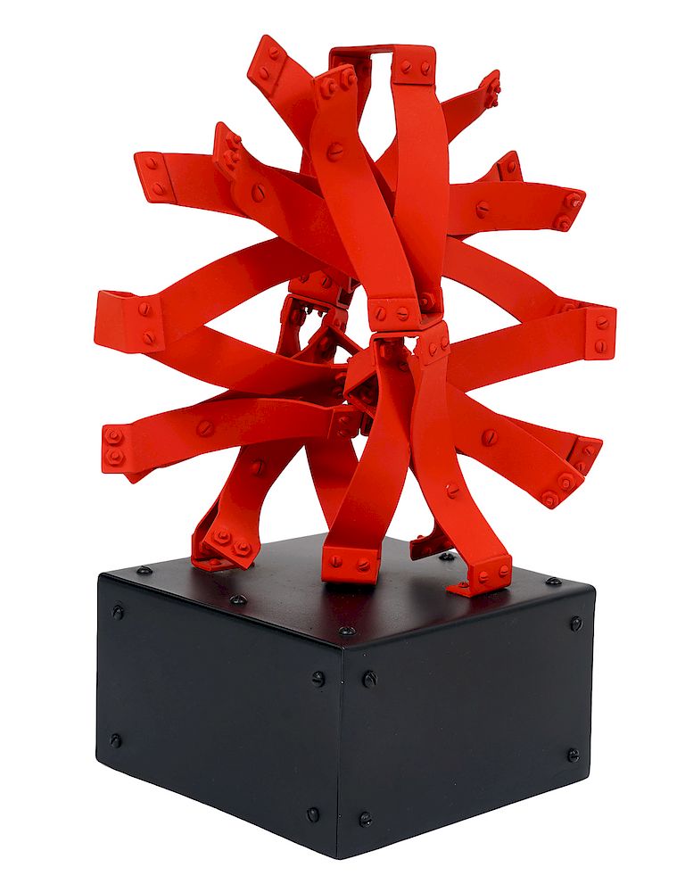 Appraisal: Edgar Negret Abstract Sculpture 'Sol' Edgar Negret Columbia - Red