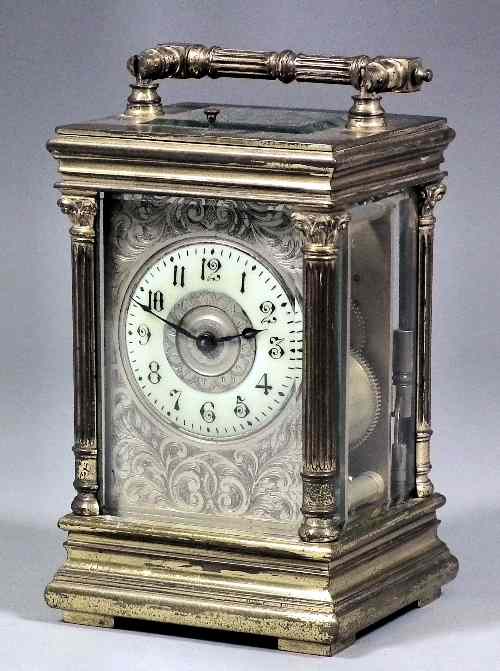 Appraisal: An early th Century French carriage clock the ins cream