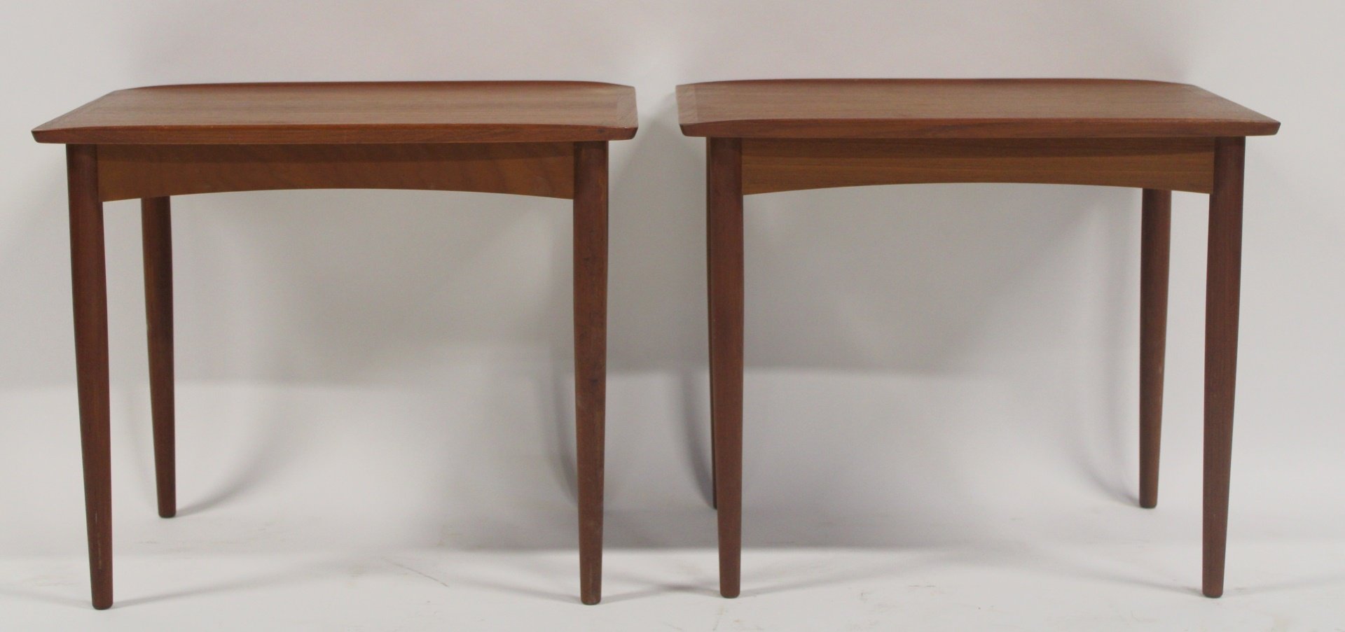 Appraisal: PR OF MIDCENTURY DANISH MODERN TEAK TABLES Danish mark on