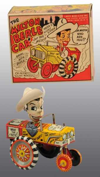 Appraisal: Tin Marx Milton Berle Car Wind-Up Toy Description Featured famous