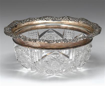 Appraisal: Cut glass fruit bowl with sterling silver rimhamilton and diesinger