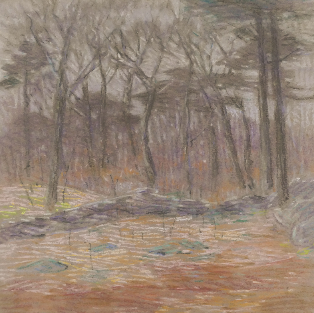 Appraisal: Charles Kaelin - Massachusetts ''Forest Scene'' Pastel on Paper ''x