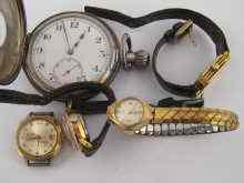 Appraisal: A mixed lot comprising a silver half hunter pocket watch