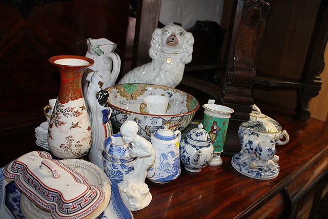 Appraisal: A COLLECTION OF CERAMICS to include a Staffordshire dog a