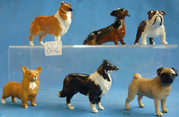 Appraisal: A Collection of Beswick Dogs to include Bulldog Corgi Matt