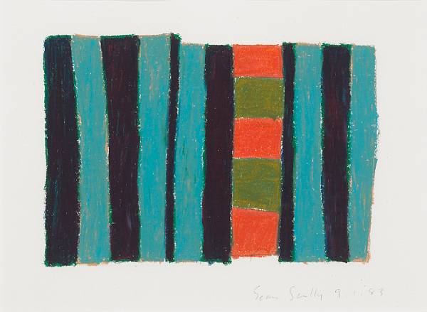 Appraisal: Sean Scully Irish born Untitled signed and dated 'Sean Scully