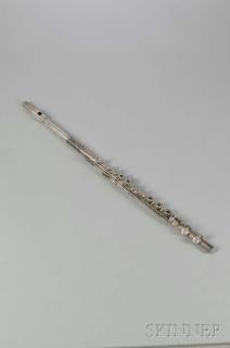 Appraisal: American Silver Flute Wm S Haynes Boston the body joint