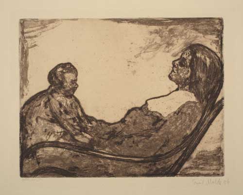 Appraisal: EMIL NOLDE Im Schaukelstuhl Etching aquatint and drypoint printed in