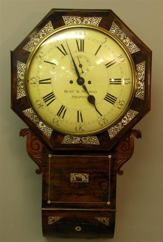 Appraisal: th century double fusee rosewood and mother of pearl inlaid