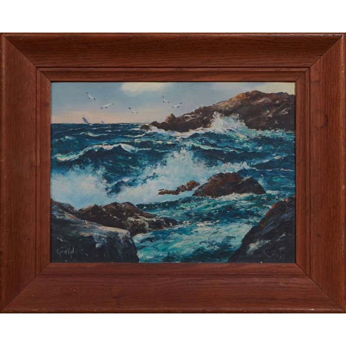 Appraisal: Charles Faunce Maine Coastal Scene early th c oil on