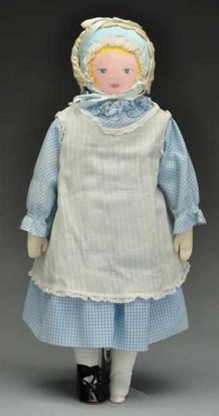 Appraisal: Vintage Cloth Moravian Polly Heckewelder Doll Description Made by the