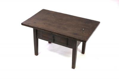 Appraisal: A Spanish walnut single drawer table cm wide