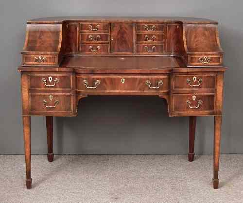 Appraisal: A figured mahogany 'Carlton House' desk of Georgian design inlaid