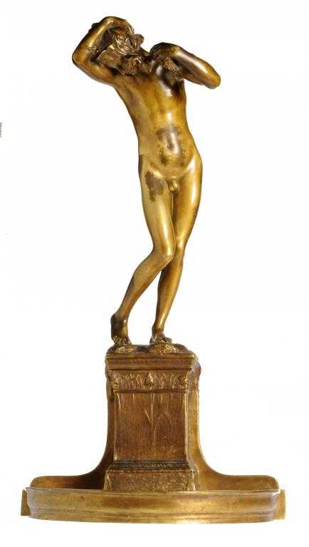 Appraisal: A FRENCH GILT BRONZE STATUETTE OF NARCISSE AFTER HENRI-LEON GREBER