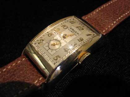 Appraisal: Gentleman's Gruen Curvex Precision wristwatch s Rectangular karat yellow gold