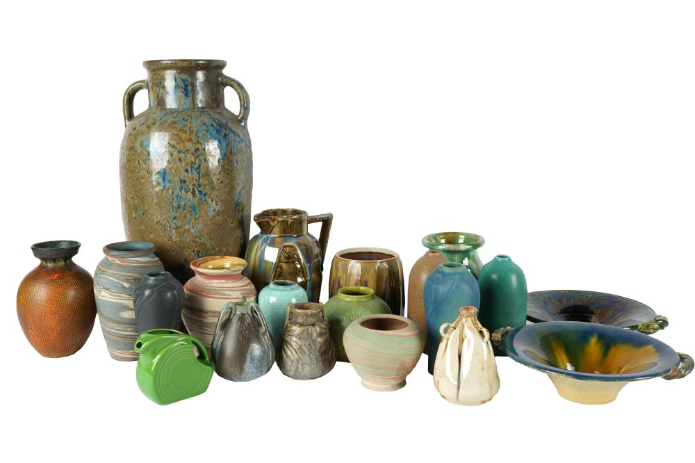 Appraisal: LARGE COLLECTION OF ART POTTERYcomprising pieces by various makers including