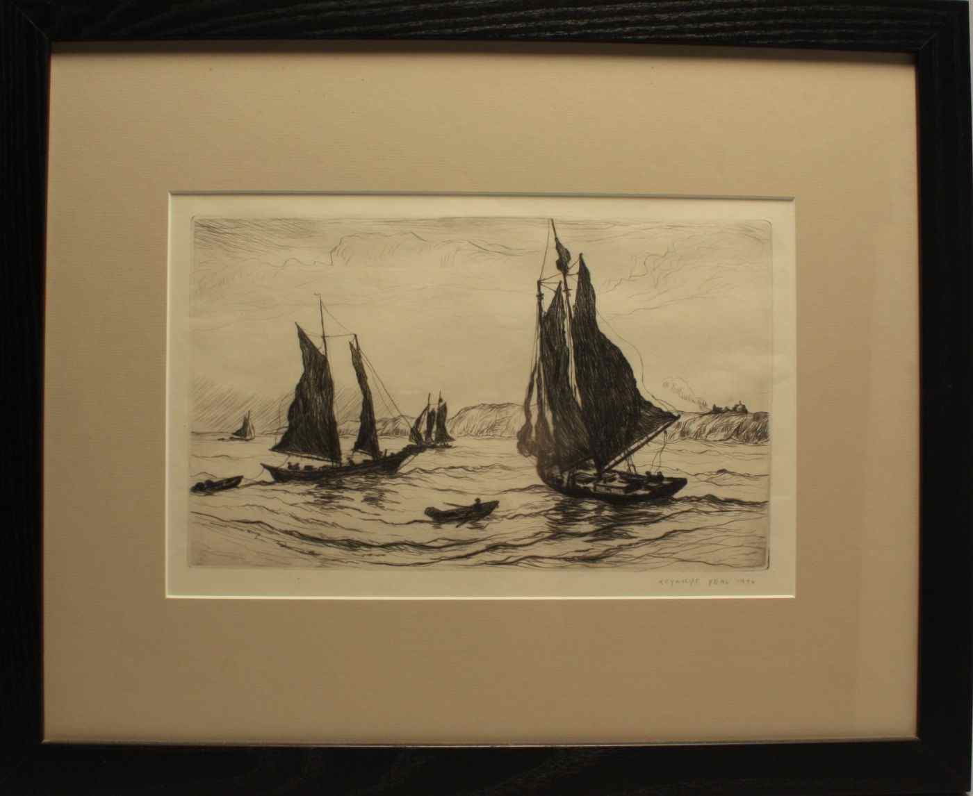 Appraisal: REYNOLDS BEALAmerican - Boats off the coast Signed and dated