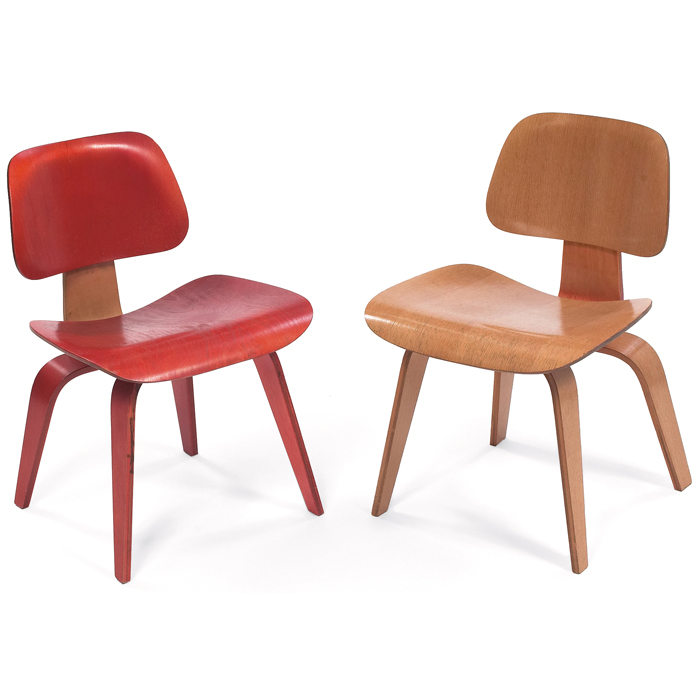 Appraisal: Charles and Ray Eames DCWs two by Herman Miller s