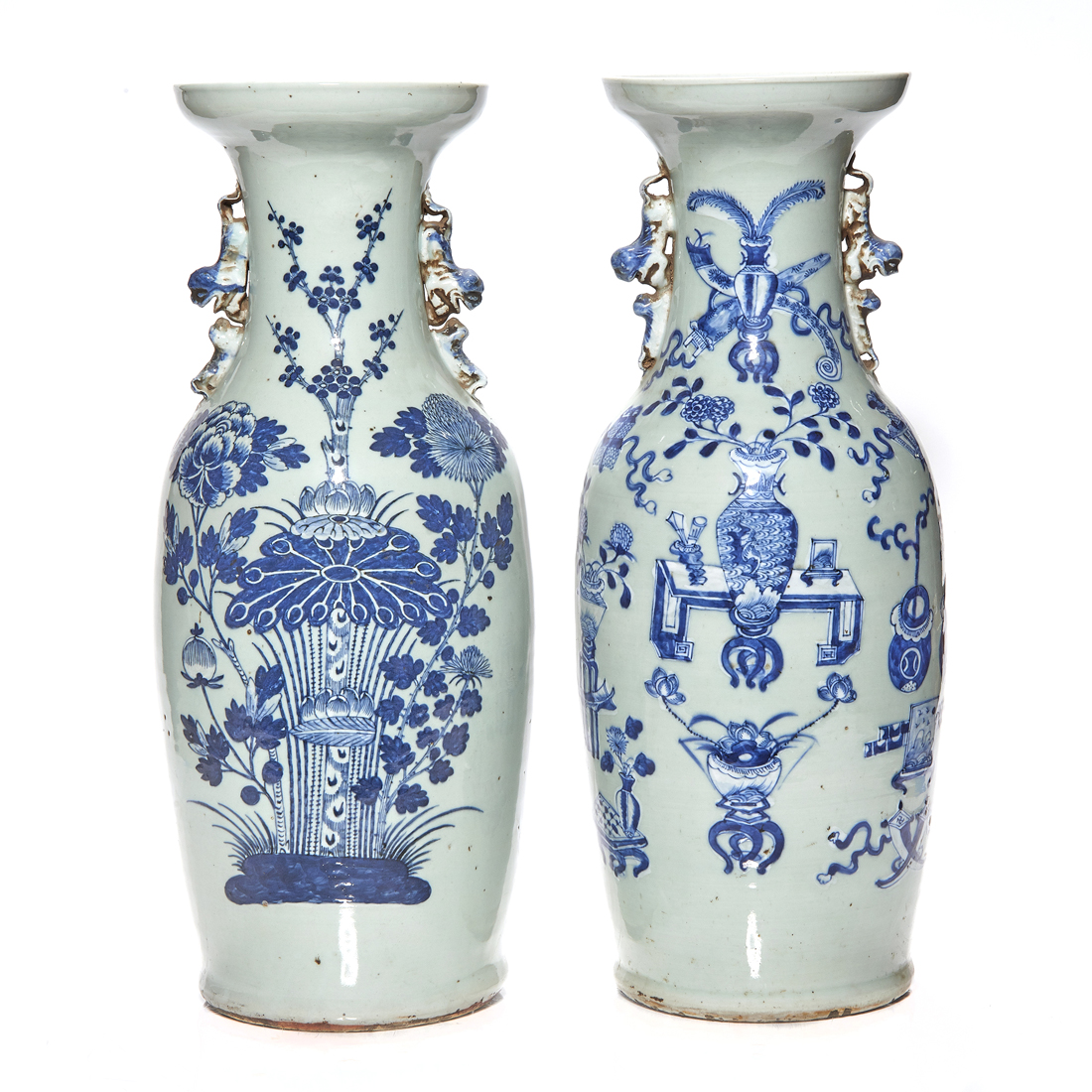 Appraisal: LOT OF CHINESE BLUE AND WHITE VASES lot of Chinese