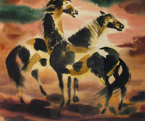 Appraisal: Charles Payzant American - Two Horses signed 'Charles Payzant' lower