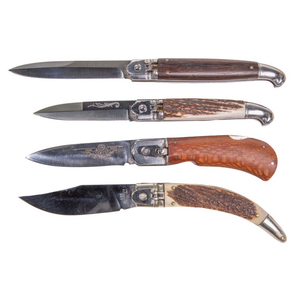 Appraisal: LEVER ACTION SWITCHBLADE KNIFE ASSORTMENT items all having fully automatic