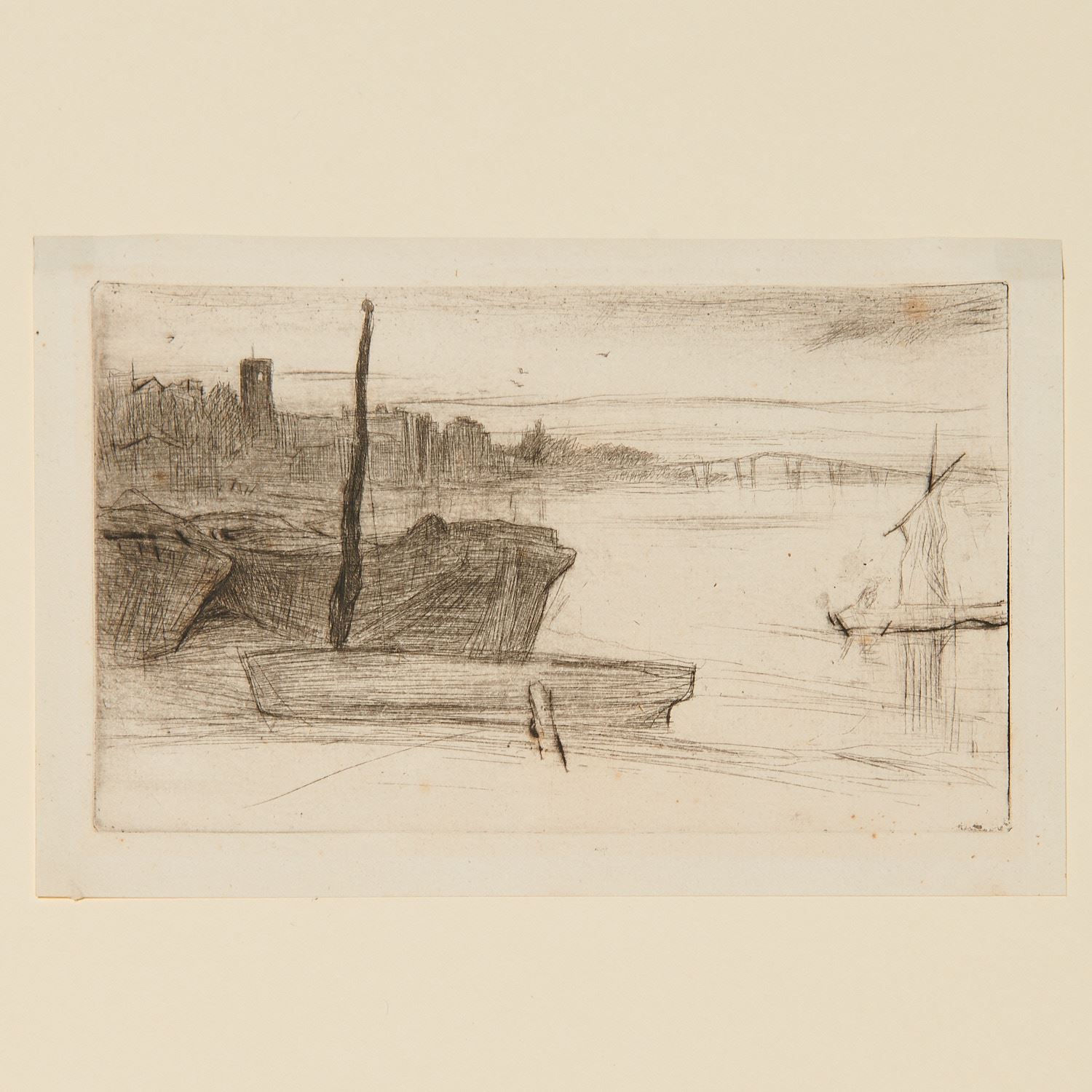 Appraisal: JAMES A M WHISTLER THAMES SET ETCHING James Abbott McNeill