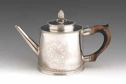 Appraisal: Philadelphia silver teapot ca bearing the touch of Joseph Anthony