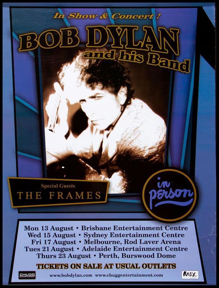 Appraisal: Bob Dylan A Bob Dylan poster for an Australian tour