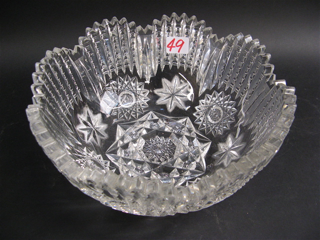 Appraisal: AN AMERICAN BRILLIANT CUT CRYSTAL DEEP BOWL D having cut