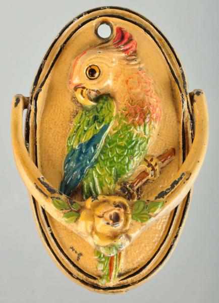 Appraisal: Cast Iron Parrot Doorknocker Description Made by Creations Company Condition