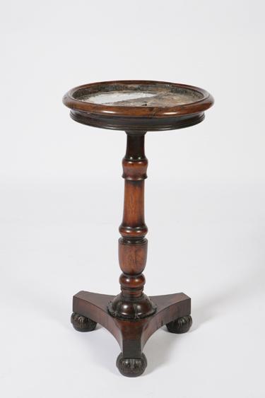 Appraisal: A WILLIAM IV JARDINIERE STAND with a moulded top on