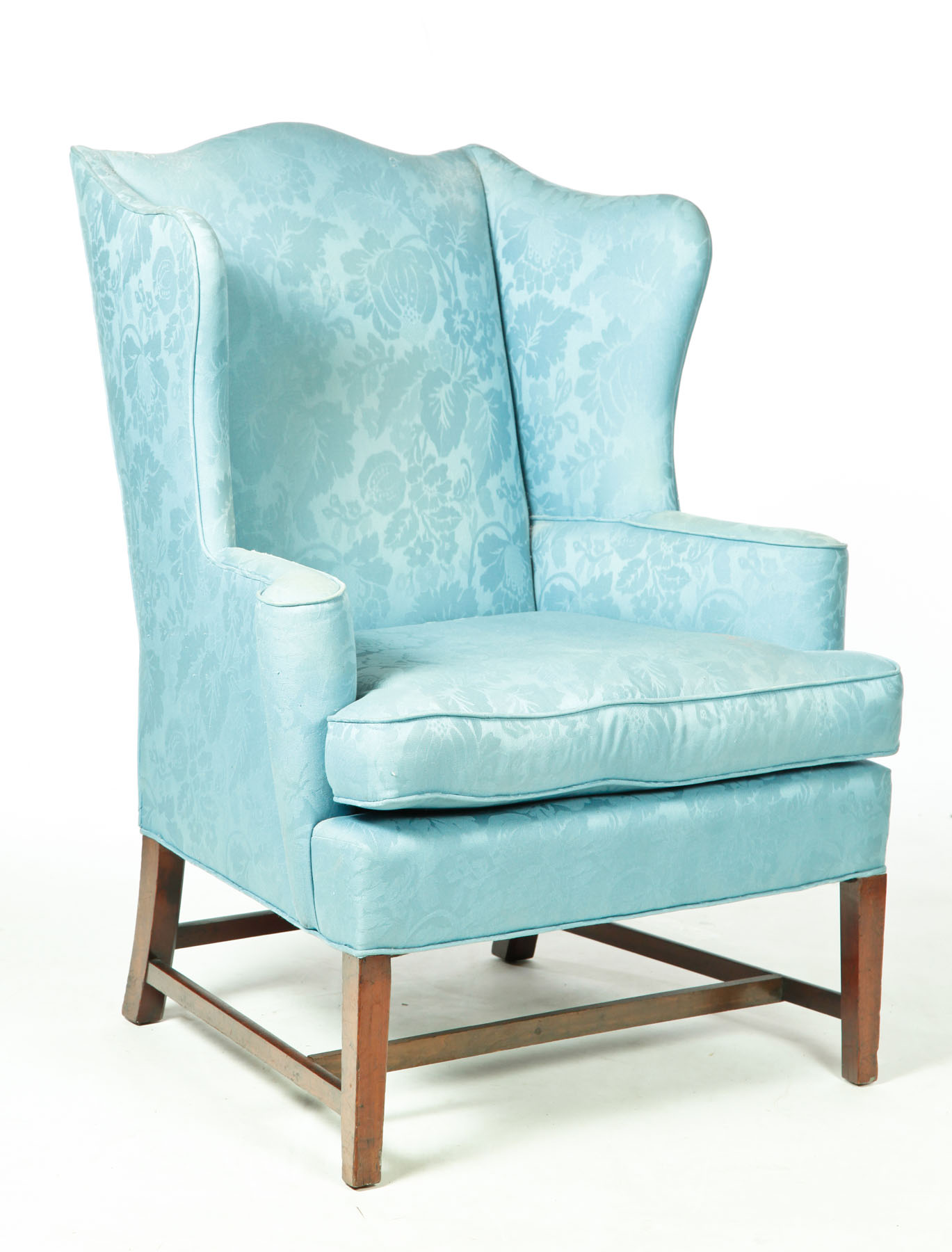 Appraisal: HEPPLEWHITE WINGBACK ARMCHAIR American st quarter- th century mahogany Pegged