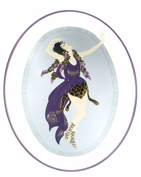 Appraisal: Property of various owners Bacchante Color silkscreen hot stamping and